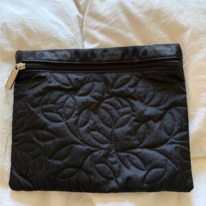 LeSportsac Black Quilted Cosmetic Bag